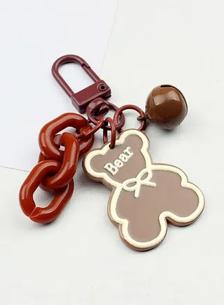 Bear Charm Detail Key Chain