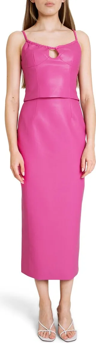 Annie Faux Leather Camisole