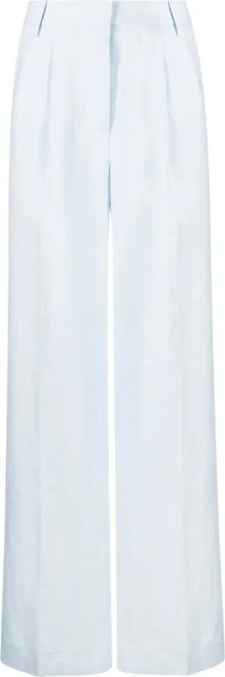 Straight-Leg Linen Trousers