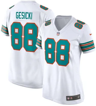 Women's Mike Gesicki White Miami Dolphins Alternate Game Jersey