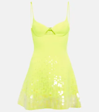 Paillettes embellished minidress