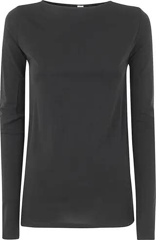 Long-sleeve Boat Neck Top
