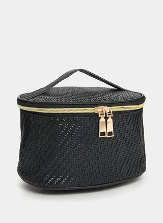 Textured Bucket Bag with Top Handle