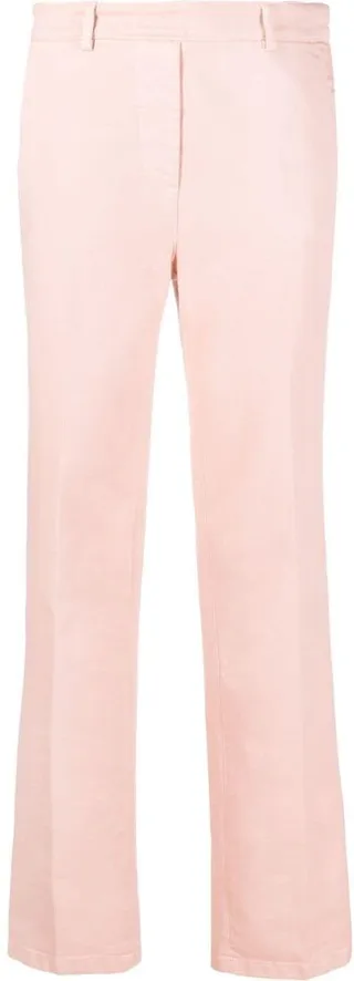 Ribbon-Detail Straight Leg Trousers
