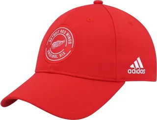 Men's adidas Red Detroit Red Wings Team Circle Slouch Adjustable Hat