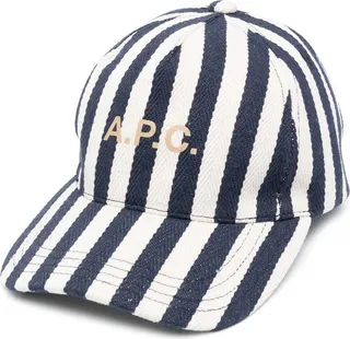 Logo-Print Striped Baseball Cap