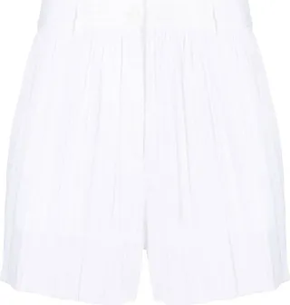 High-Waisted Pleated Shorts