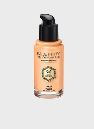 Max Factor Facefinity All Day Flawless 3 in 1 Foundation – W70 – Warm Sand, 30ml