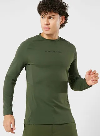 Statement Ribbed Long Sleeves T-Shirt