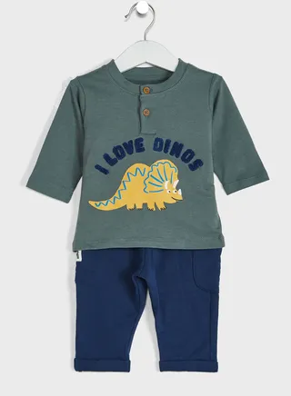 Kids I Love Dino T-Shirt & Pants Set