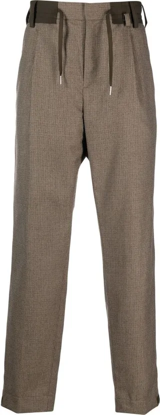 Drawstring Straight-Leg Trousers