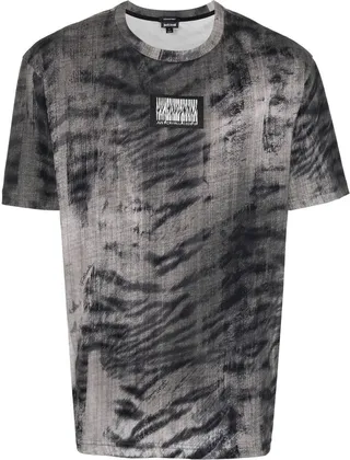 abstract-print short-sleeve T-shirt