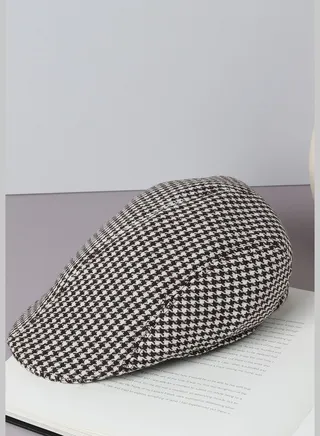 Checkered Beret Cap