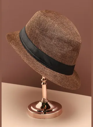 Casual Textured Fedora Hat