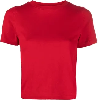 Short-Sleeve Cashmere Top