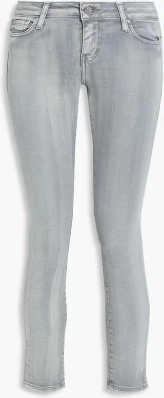 Alyson cropped faded mid-rise skinny jeans