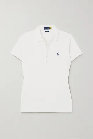 Polo Ralph Lauren - Julie Cotton-piqué Polo Shirt - White