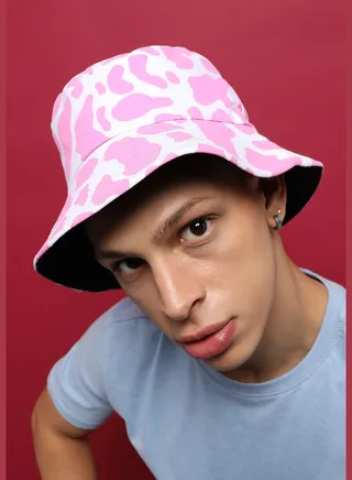 Casual Printed Polyester Bucket Hat For Men