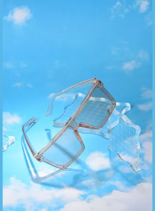 Men Pink Lens Pink Wayfarer Sunglasses