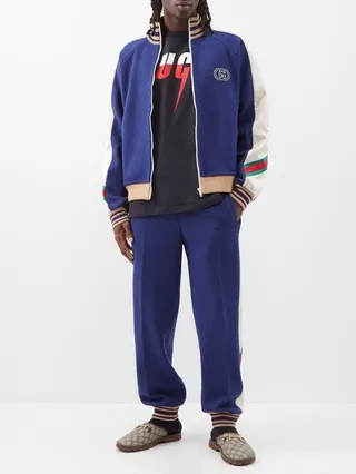 Web Stripe Wool Track Pants