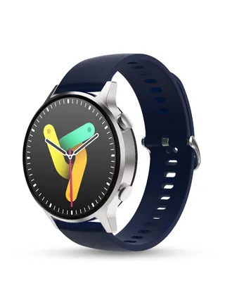 Vast 1.43' (3.63 cm Amoled Display Smartwatch, Always On Display, Compatible with Android & iOS, IP67 Water Resistant, Health Suite, Multi Sports Modes, Round Dial, Multi Watch Faces, Evening Blue