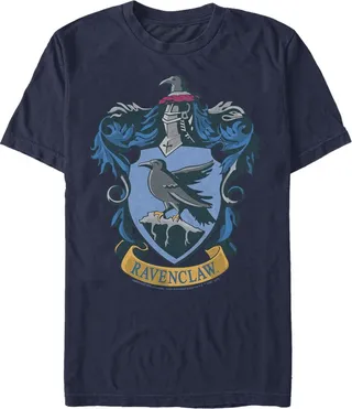 Men's Harry Potter Ravenclaw Crest T-Shirt - Navy Blue - Medium