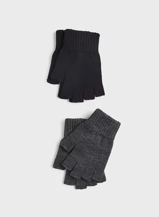 2 Pack Fingerless Gloves