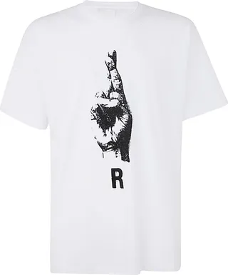 Oversized T-shirt With Hand Sign Print