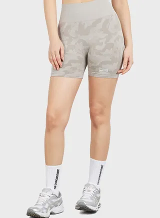 Seamless Camo Booty Shorts