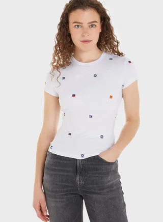 Crew Neck Printed T-Shirt