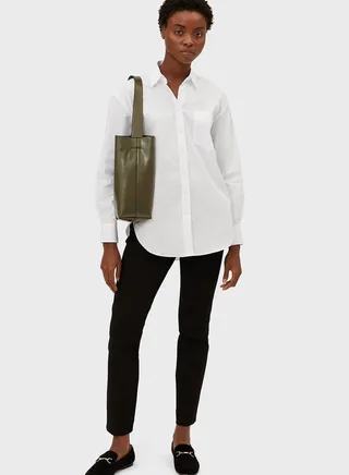 Pure Cotton Oversized Girlfriend Style Longline Shirt