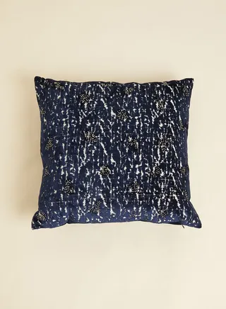 Embellished Cut Velvet Cushion