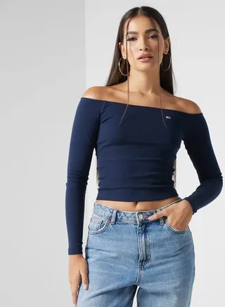 Bardot Knitted Top