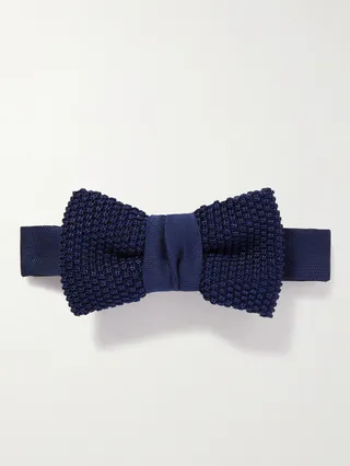 Pre-Tied Knitted Silk Bow Tie