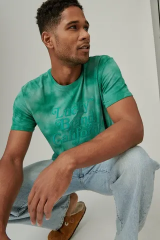 Lucky Marble Wash Logo Graphic Tee