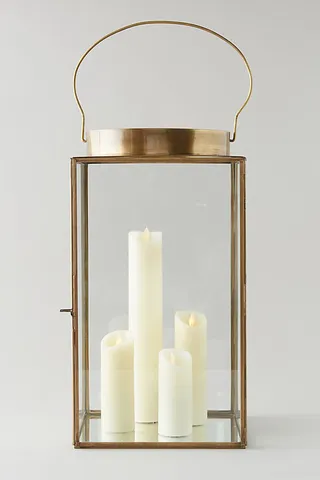 Wide Top Brass Lantern Assorted