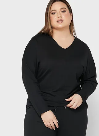 V-Neck Knitted T-Shirt