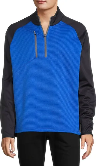 Ottoman Mockneck Zip Up Pullover