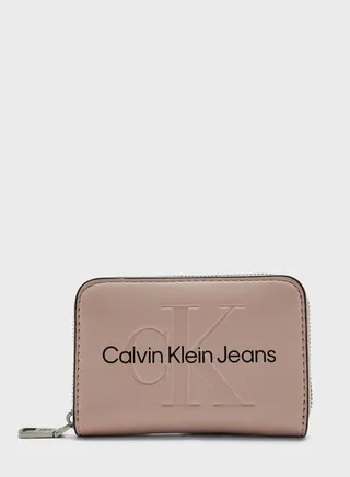Sculpted Medium Zip Around Wallet