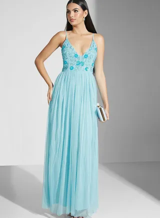 Shouq Strappy Embellished Dress