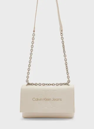 Chain Detailed Flap Over Crossbody