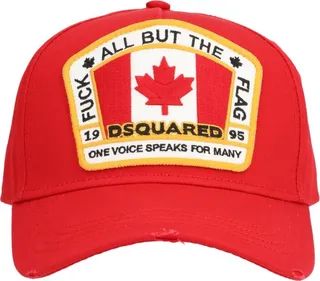 Dsquared2 Flag Patch Distressed Baseball Cap