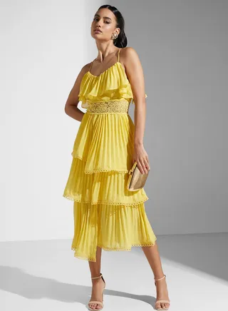 Layered Pleated Dress