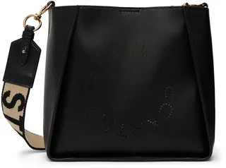 Stella McCartney Black Logo Shoulder Bag