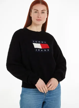 Center Flag Round Neck Sweater