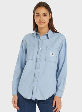 Pocket Detail Denim Shirt