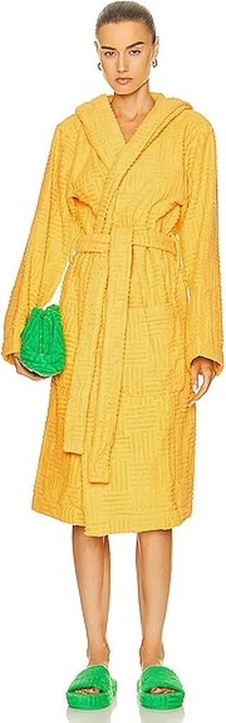 Bottega Veneta Intreccio Bathrobe in Yellow