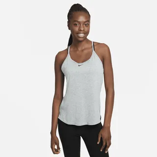 Nike Women's Dri-FIT One Elastika Standard Fit Tank Top in Grey
