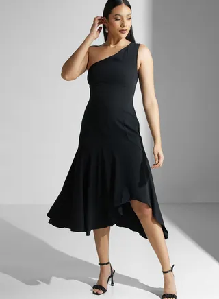 One Shoulder Tiered Dress