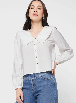 Button Detail Knitted Top